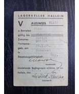 WWII Dachau forced labor camp prisoner’s ID card / factory entry pass Ho... - $3,790.91 MXN