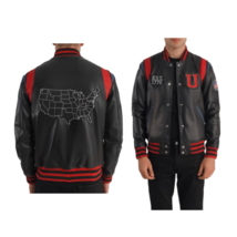 Men&#39;s Liberte USA Black Leather Varsity Jacket - £157.37 GBP