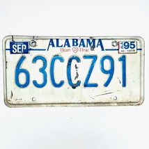 1995 United States Alabama Heart of Dixie Passenger License Plate 63CCZ91 - £13.13 GBP
