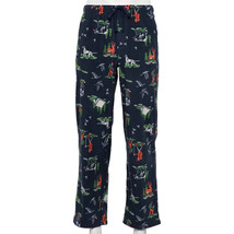 NEW Mens sz S Sonoma Microfleece Pajama PJ Pants dogs deer hiker trees on navy - £12.55 GBP