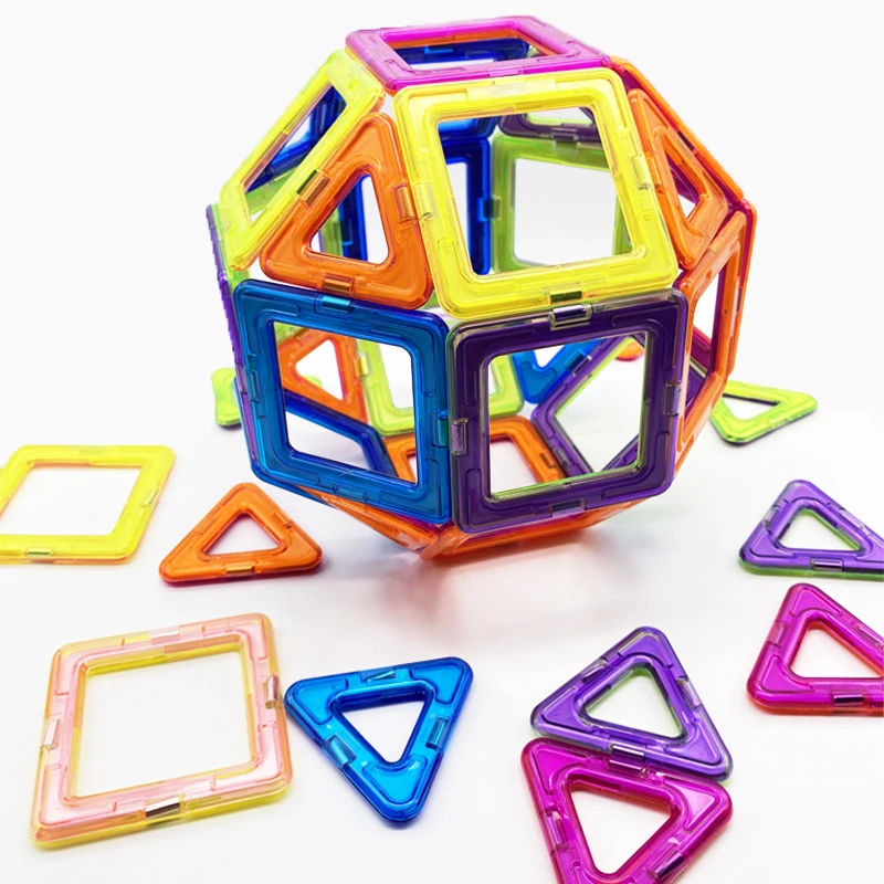Game Fun Play Toys 50pcs Big Magnetic Constructor Triangle Square Bricks Magneti - £55.17 GBP