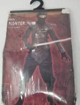 Ninja Black Fighter Costume Child Cosplay Fun World Medium 2014 - £7.31 GBP