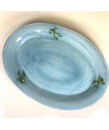 Pottery Barn Blue Green Leaping Frog Oval Platter Pottery Tray 17.5in x ... - $67.01 CAD