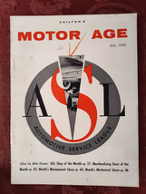 Rare Chilton&#39;s Motor Age Magazine July 1958 Automotive Service League Ads - £12.80 GBP