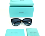 Tiffany &amp; Co. Sunglasses TF 4176 8055/9S Black Blue Gold T Logos Blue Le... - $193.04