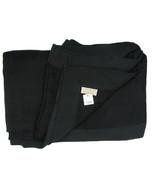 Beautiful Brand New Anichini Silk &amp; Cashmere Blanket!  Black   Lattice W... - £548.54 GBP+