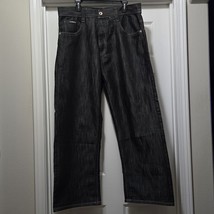 Vintage Avirex SONS OF MAYHEM Jeans Baggy Black Hip Hop Skater Men&#39;s 38x34 - $136.11