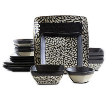 Elama Desert Bloom 16 pc Stoneware Dinnerware Set - £75.05 GBP