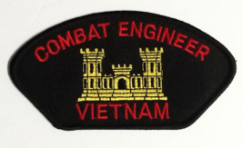 U.S. Army Corps Combat Engineer Vietnam Military Castle Embroidered 5.25&quot;w Patch - £7.13 GBP