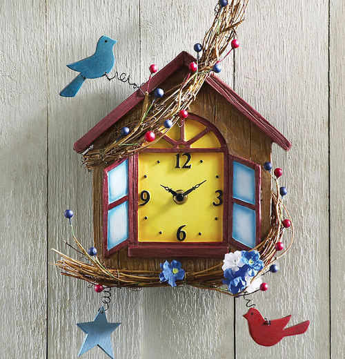 Country Birdhouse Battery Wall Clock - $21.95