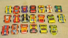  folded cardboard race cars with plastic wheels each are numbered 2 inch long - £11.85 GBP