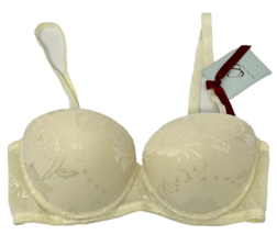 The Little Bra Company Women&#39;s Pale Yellow Push-Up Sascha Bra 32A NWT - £27.32 GBP