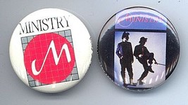 MINISTRY 1983 Pinback Buttons 2 Different - $9.98