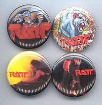 RATT Pinback Buttons 4 Different near MINT - $9.98