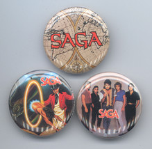 SAGA Pinback Buttons 3 Different near MINT - $12.98