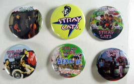 STRAY CATS 1983 Pinback Buttons 6 Different - £15.91 GBP
