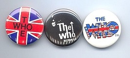 THE WHO 1980-83 Pinback Buttons 3 Different - £11.76 GBP