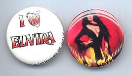 ELVIRA Pinback Buttons 2 Different near MINT - £5.57 GBP