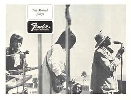 FENDER GUITAR and TAJ MAHAL ORIGINAL 1968 PROMO PHOTO - $9.98