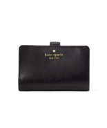 New Kate Spade Madison Medium Compact Bifold Wallet Leather Black - $65.01
