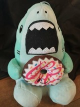 10” Scooby The Shark  Teal Peek A boo Shark Eating Donut Plush Stuffed Animal  - £3.96 GBP