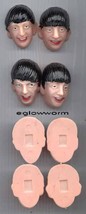 BEATLES FACE CAKE HEADS 1960&#39;s set of 4 Hand Painted - $29.98