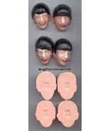 BEATLES FACE CAKE HEADS 1960's set of 4 Hand Painted - $29.98