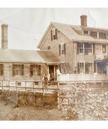 C1910-20s Real Photo Sepia Family Farmhouse New England Antique Picture ... - $465.81 MXN