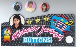 Michael Jackson 3 Pins Plus Promo Sticker 1980&#39;s - £7.97 GBP