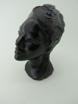 Vintage Koaniani Hawaii Black Coral Women&#39;s Head Bust Figure Frank Schir... - $19.99