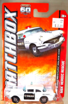 2013 Matchbox Mbx Heroic Rescue 18/120 &#39;56 Buick Century Police Car White w/Hub - £7.43 GBP