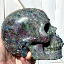 Large RARE Kyanite Ruby Crystal Skull, Awaken Psychic Ability Automatic ... - $695.00