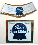 PABST BLUE RIBBON BEER 1955 ONE BOTTLE &amp; ONE NECK LABEL - £3.98 GBP