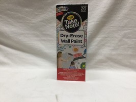 Crayola Take Note! Dry-Erase Wall Paint 20 Sq Ft Clear - £17.19 GBP