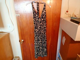 Womens Jones New York Size 10 Beige &amp; Black Animal Print Dress &quot; BEAUTIF... - £22.05 GBP