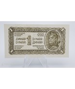 YUGOSLAVIA Serbia Banknote 1 dinar 1944  ~  Partisan War P-48 ~ UNC - $5.93