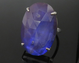 925 Sterling Silver - Prong Set Faceted Tanzanite Cocktail Ring Sz 8 - RG11777 - £38.58 GBP