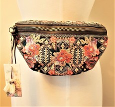  Johnny Was Maeve Belt Bag Size-O/S Multicolor Floral Embroidery - £119.50 GBP