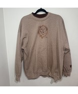 Vintage &quot;Lee Jeans&quot; Daniel and Lion Scripture Religious Two Tone Sweatsh... - $40.00