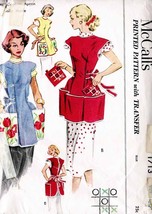 Misses&#39; Cobbler Apron Vintage 1952 McCall&#39;s Pattern 1713 Size Med - $15.00