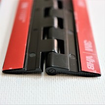 4x acrylic hinges-no glue required. plastic black 75mm - £17.26 GBP