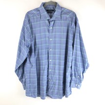 Tommy Hilfiger Mens Shirt Thflex Supima Regular Fit Stretch Plaid Blue G... - $9.74