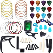 Auihiay 58 PCS Guitar Accessories Kit Including Guitar Strings, Picks, Capo, Thu - £19.14 GBP