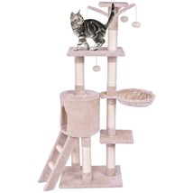 Cat Condo Scratching Posts Ladder Cats Play Tree Pet Scratcher Toys 56-Inch Tall - £101.25 GBP