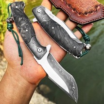 Handmade Japanese SKD-11 Steel Folding Outdoor Knife with Carbon Fiber H... - $116.82