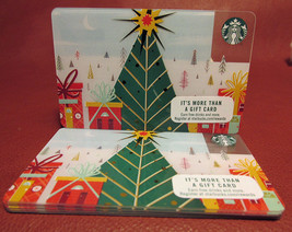 Starbucks, 2017 Green with Gold Christmas Tree Gift Card New Unused - £3.51 GBP