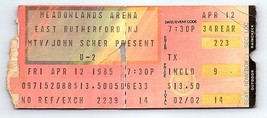 U2 Concerto Ticket Stub Aprile 12 1985 East Rutherford Nuovo Jersey - £40.58 GBP