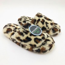 Snoozies Women&#39;s Brown &amp; Tan Leopard  Slide Slippers Medium 7/8 - $239.51 MXN