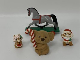 4 Merry Miniatures Hallmark 1985 Toy Horse / 1985 Chipmunks / 1984 Koala Bear - $28.45