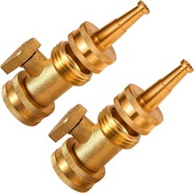 4 Pack High Pressure Brass Hose Nozzle With Hose Shutoff Valve, Garden Water - £14.35 GBP